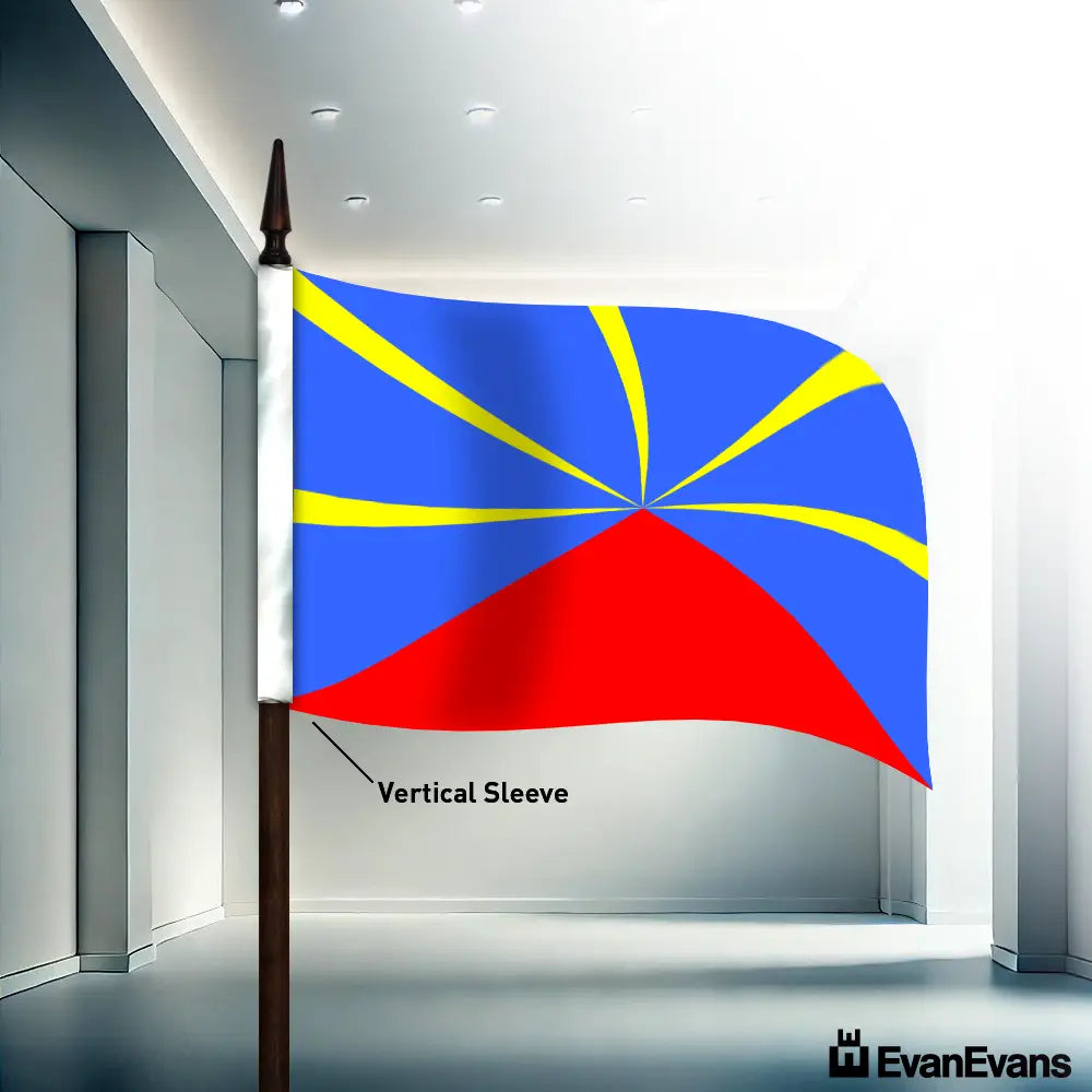 Reunion flag vertical sleeve