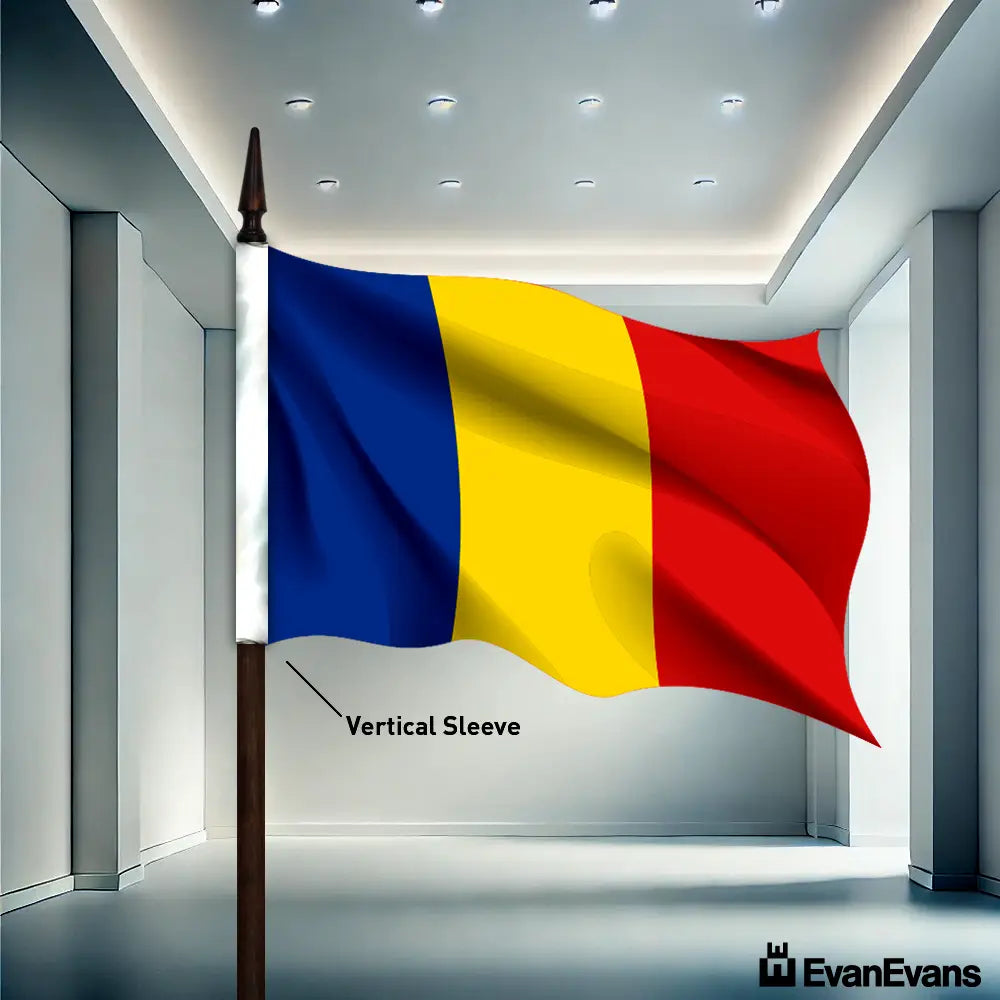 Romania flag vertical sleeve