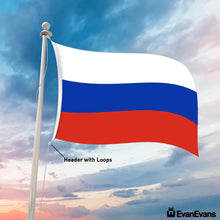 Russia flag header with loops
