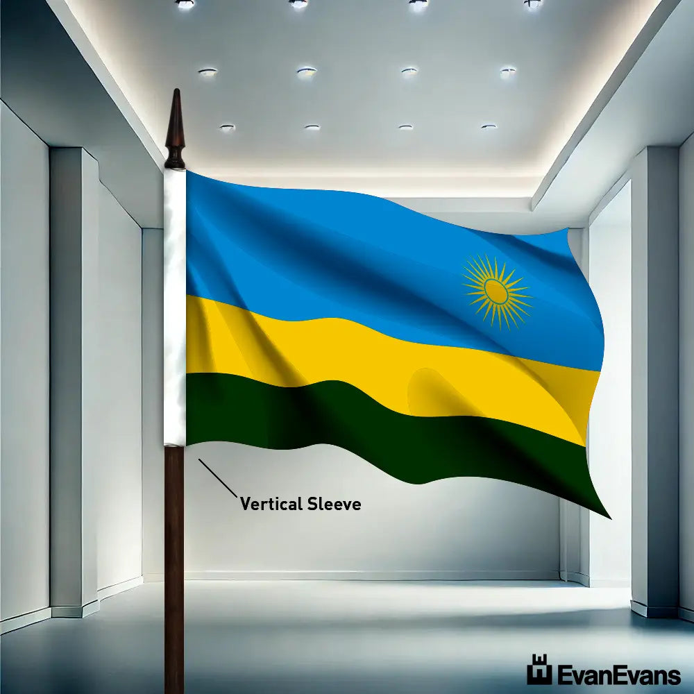 Rwanda flag vertical sleeve