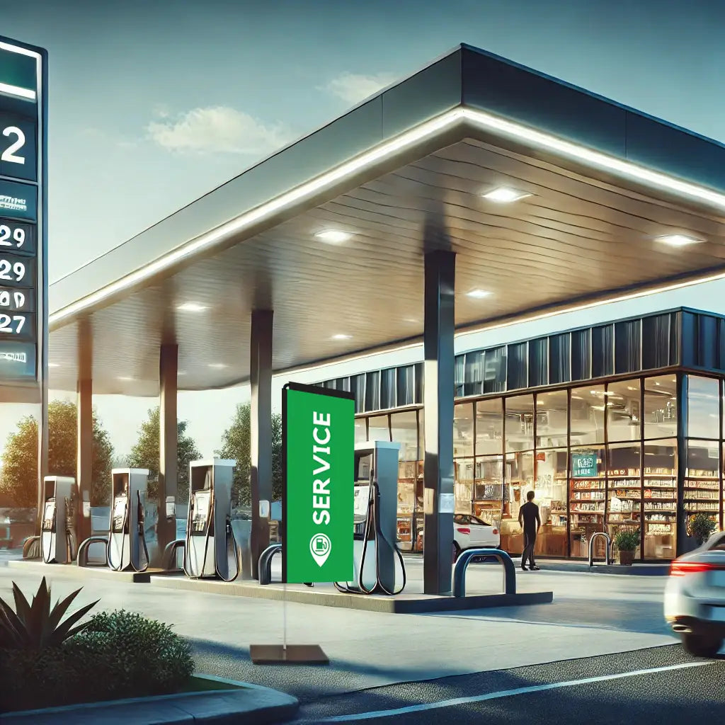 SERVICE GREEN Rectangle Flag for Service Stations