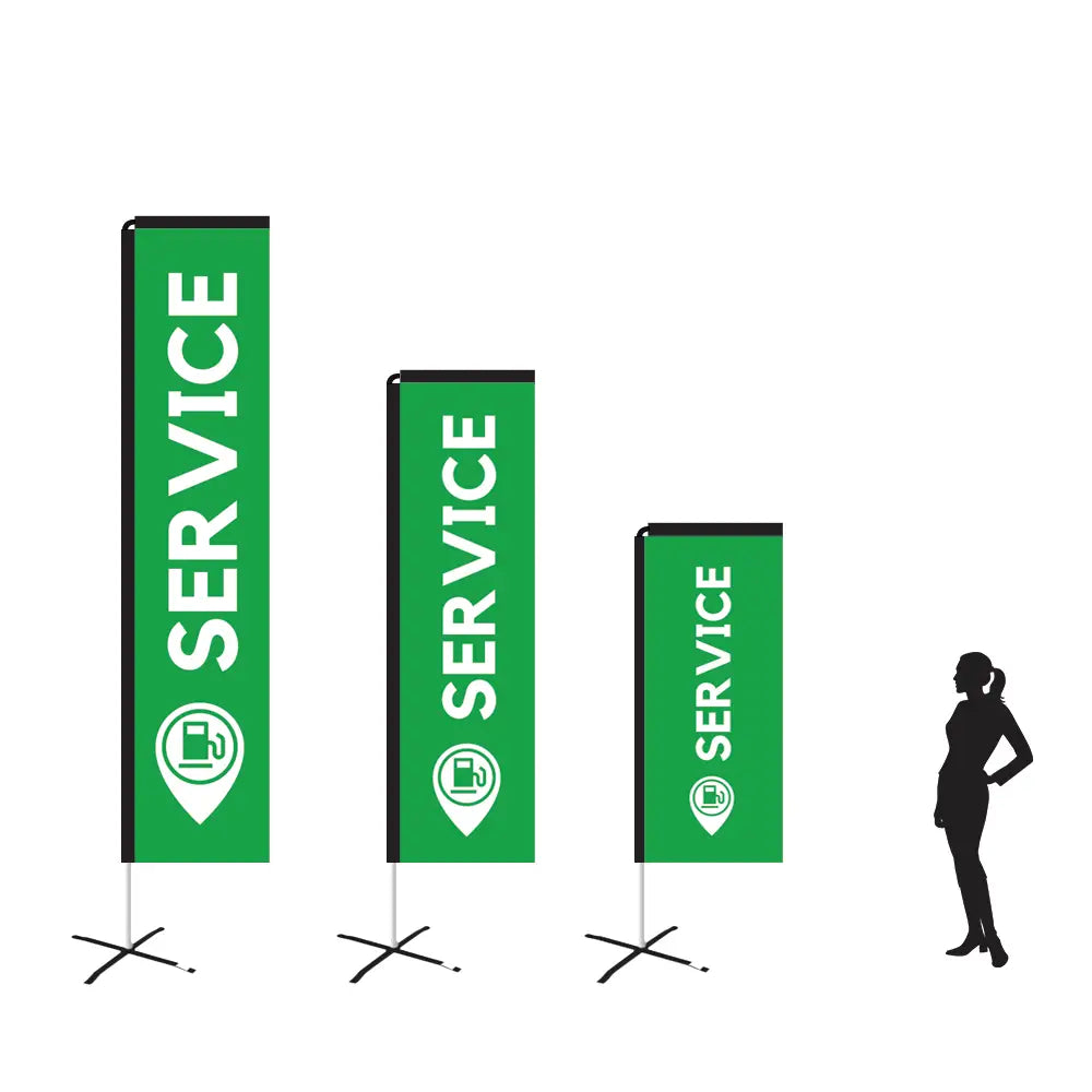 SERVICE GREEN Rectangle Flag