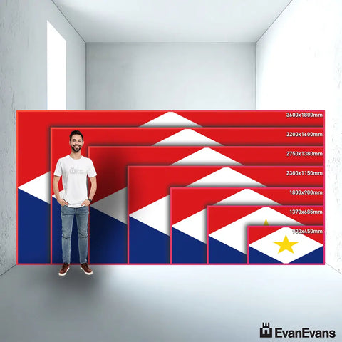 Saba flag size guide comparison