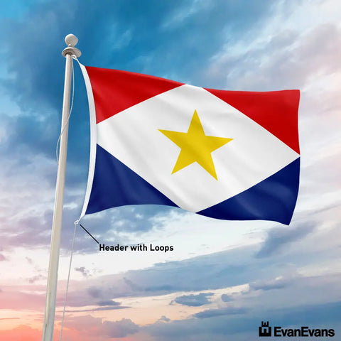 Saba flag vertical sleeve