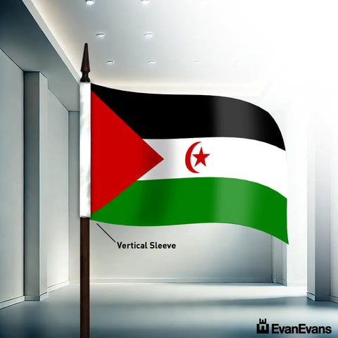 Sahrawi Arab Democratic Republic flag vertical sleeve