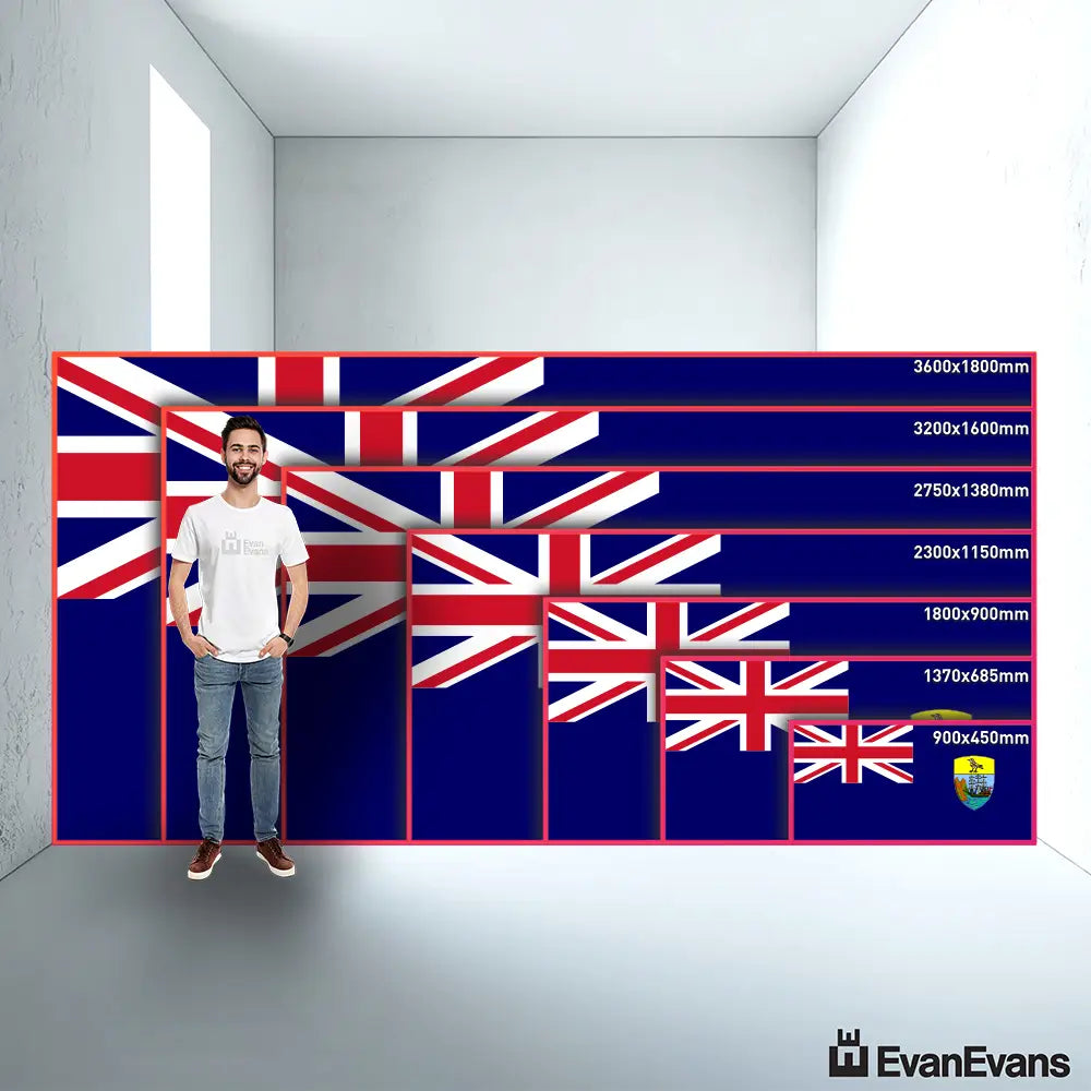 Saint Helena flag size guide comparison