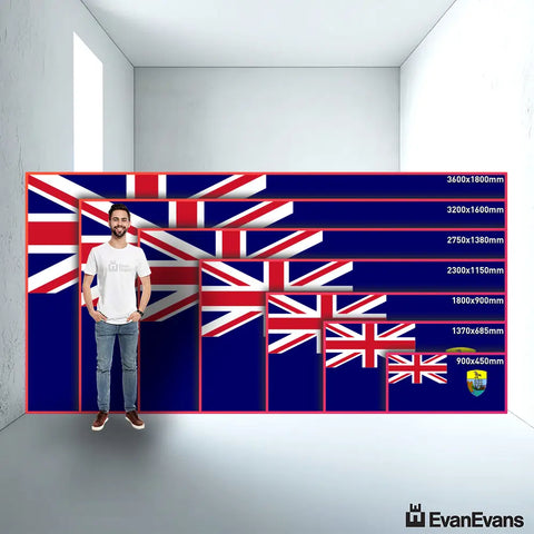 Saint Helena flag size guide comparison