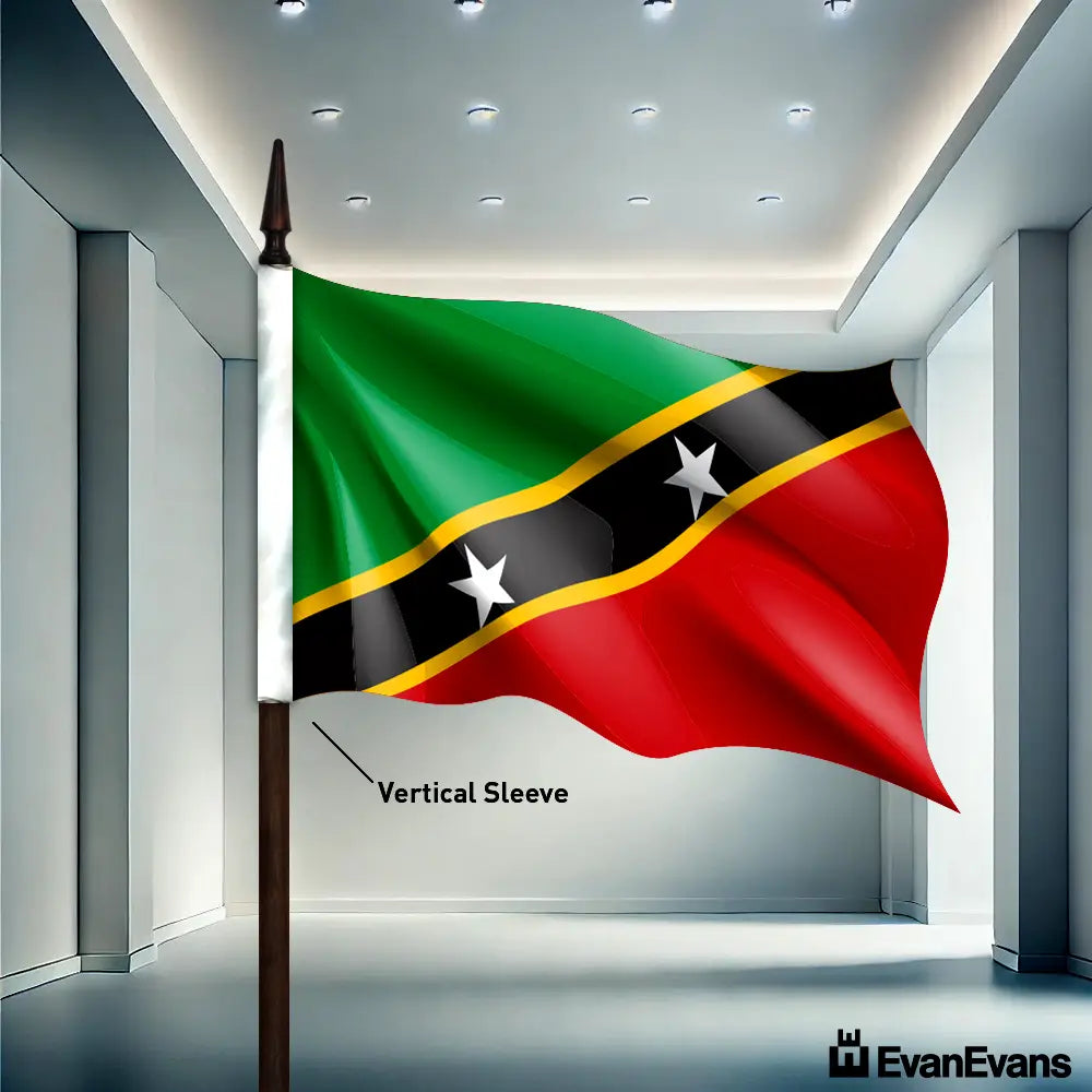 Saint Kitts and Nevis flag vertical sleeve