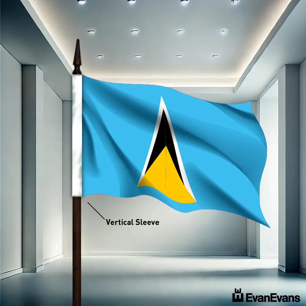 Saint Lucia flag vertical sleeve