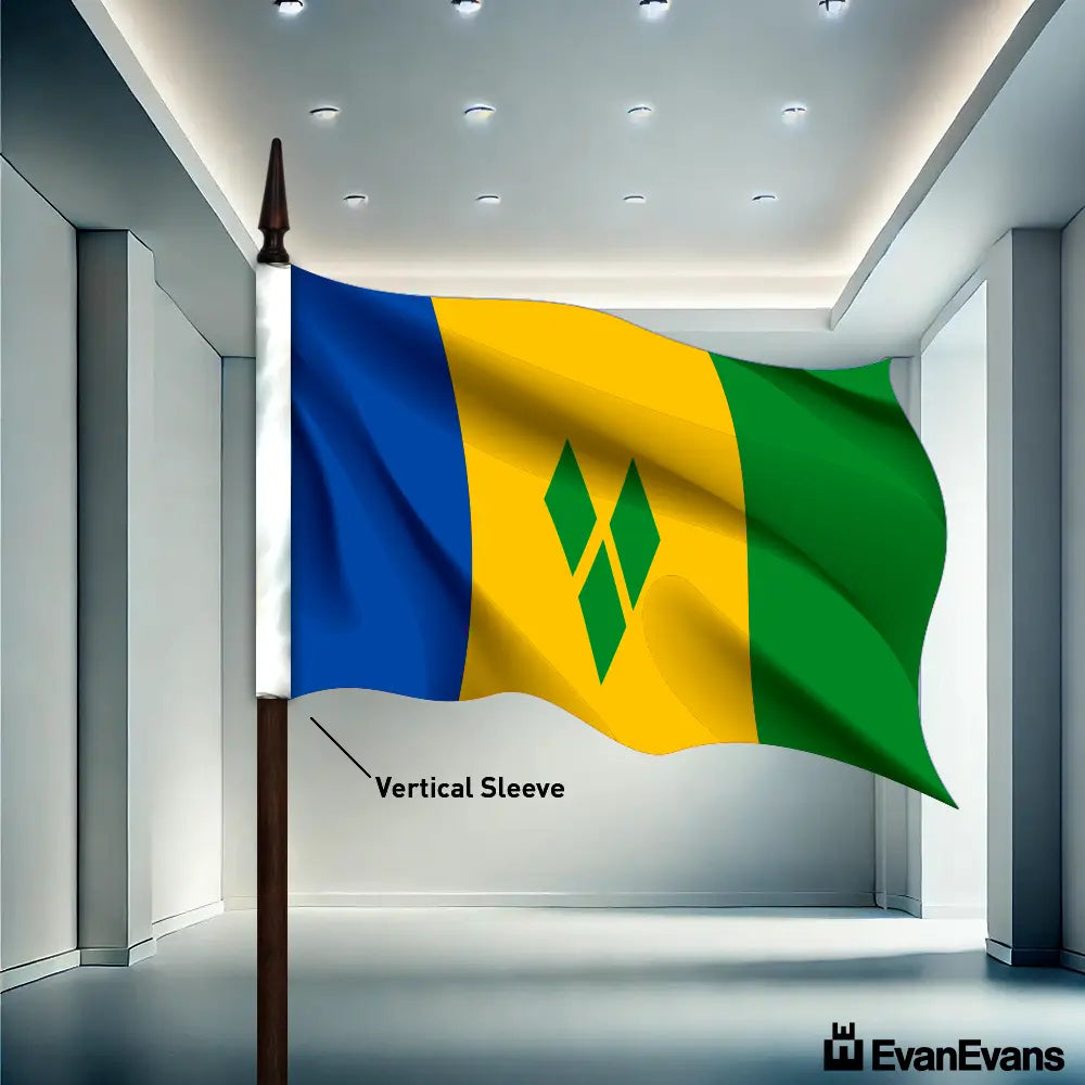 Saint Vincent and the Grenadines flag vertical sleeve