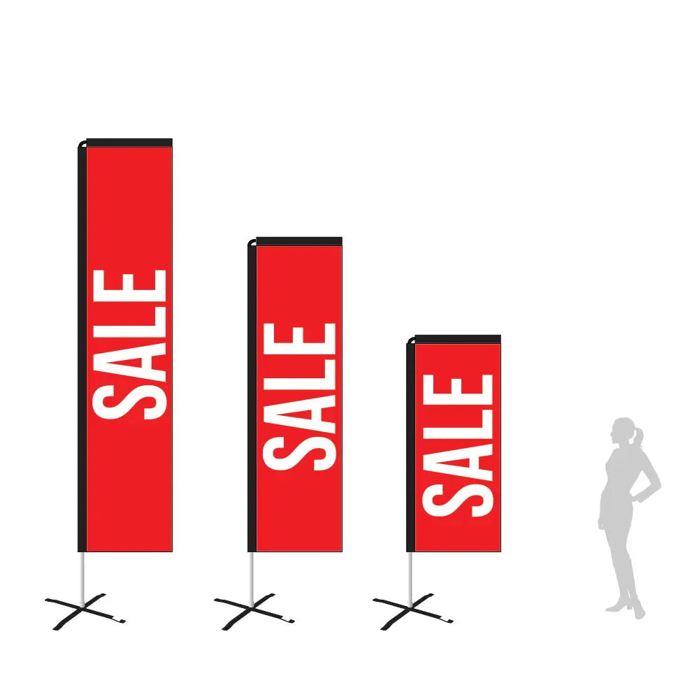 Sale Red Rectangle Flag