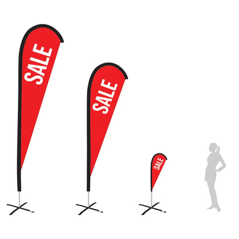 Sale Red Teardrop Flag