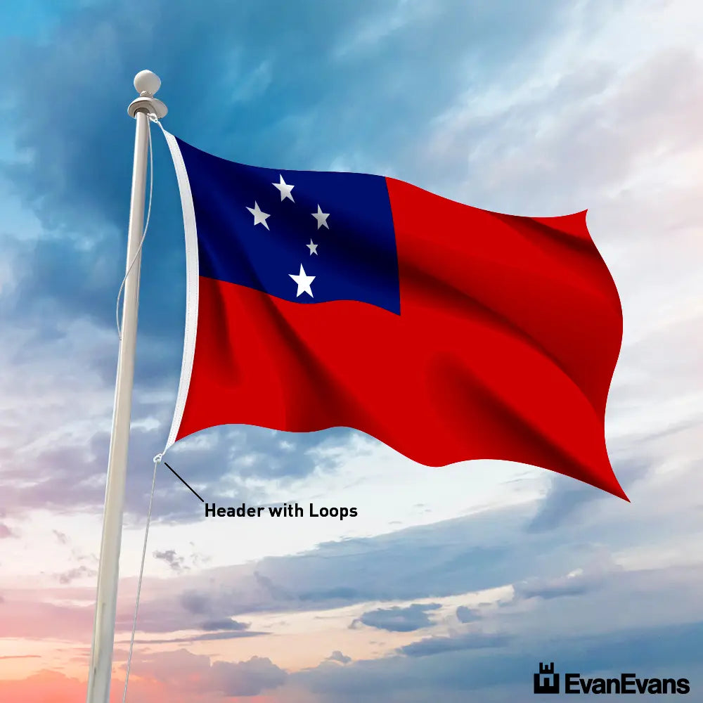 Samoa flag header with loops