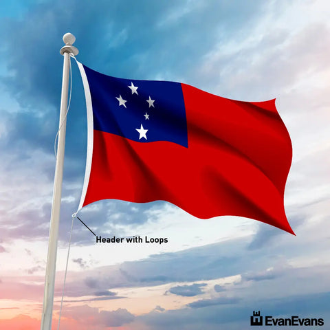 Samoa flag header with loops