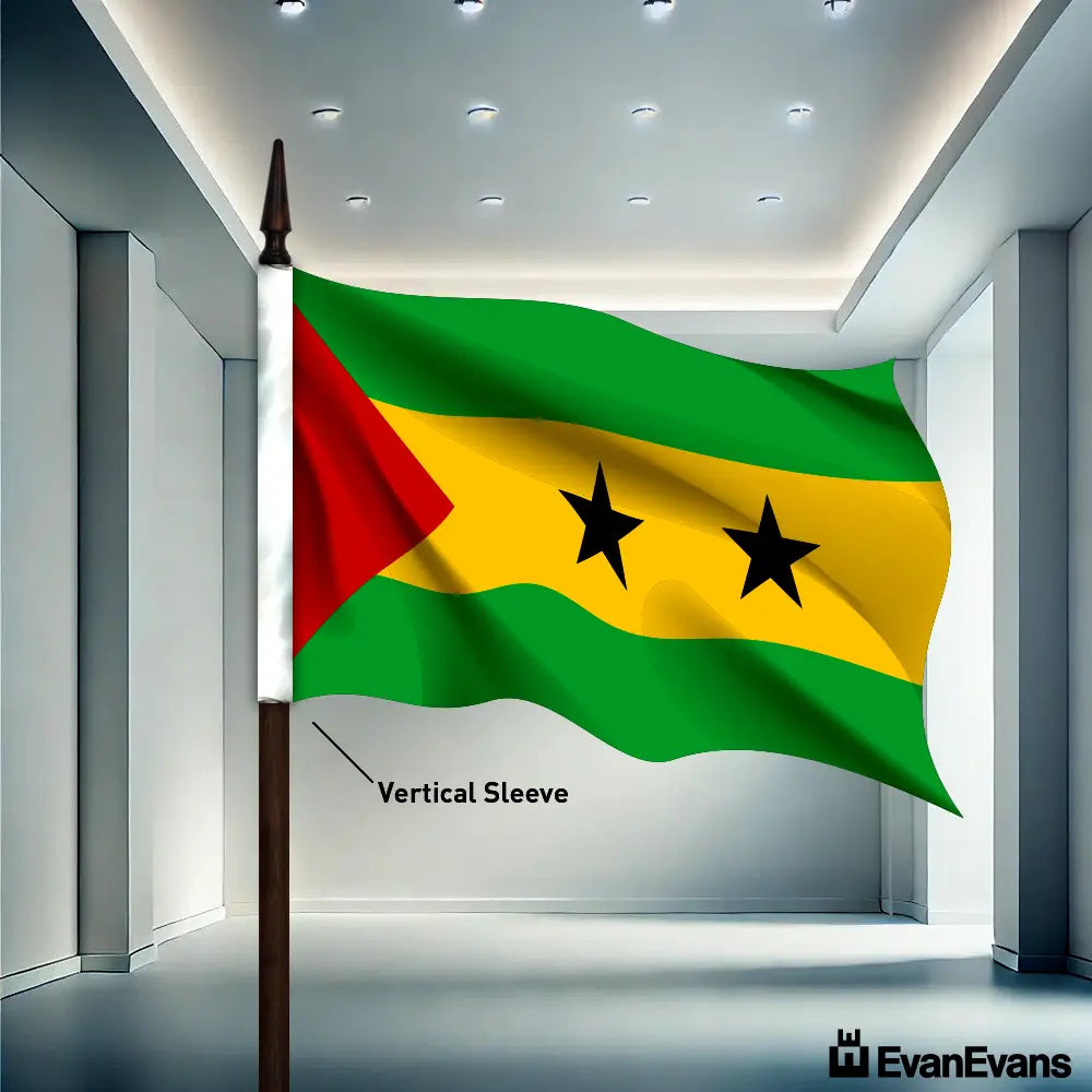 Sao Tome and Principe flag vertical sleeve