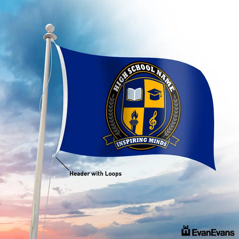 School Flag outdoor blue