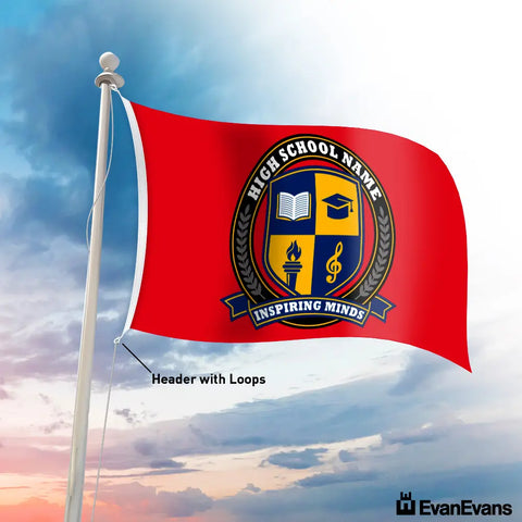 School Flag outdoor red