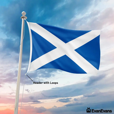 Scotland flag header with loops