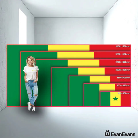 Senegal flag size guide comparison