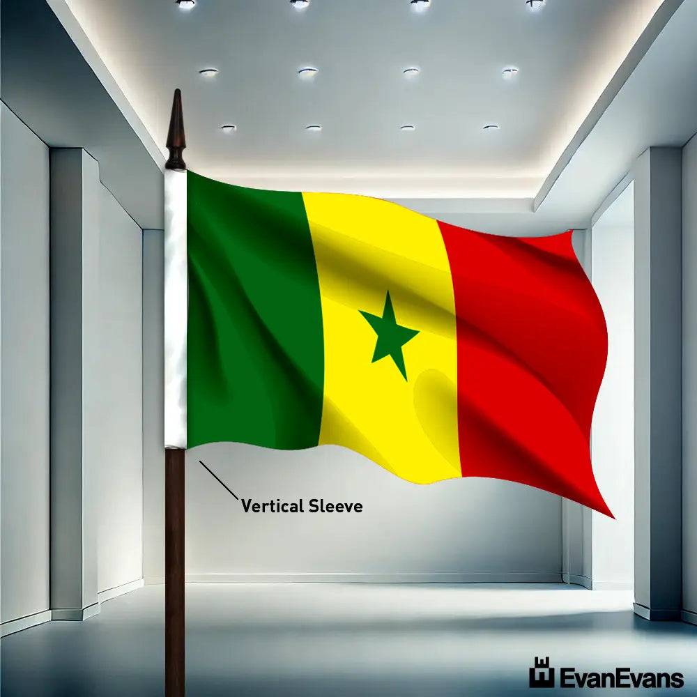 Senegal flag vertical sleeve
