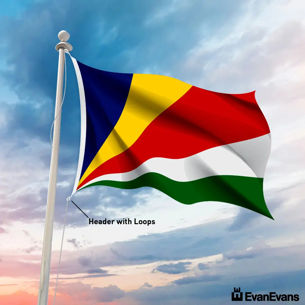 Seychelles flag header with loops