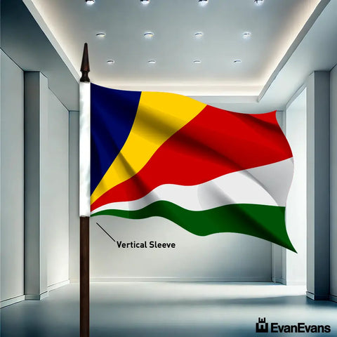 Seychelles flag vertical sleeve