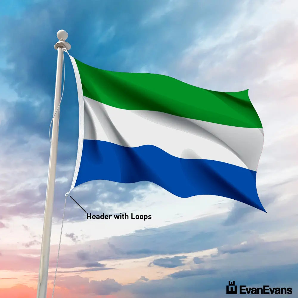 Sierra Leone flag header with loops