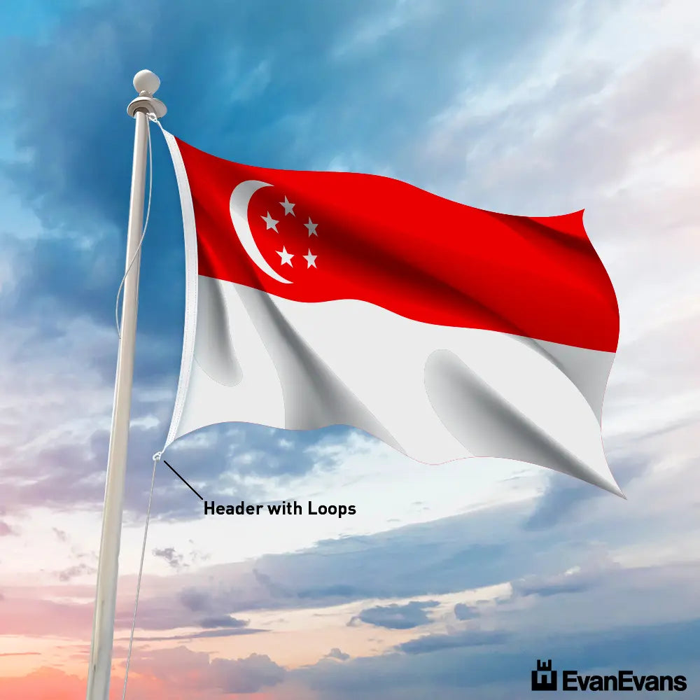 Singapore flag header with loops