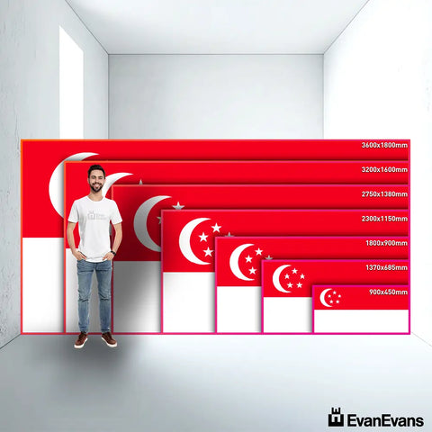 Singapore flag size guide comparison