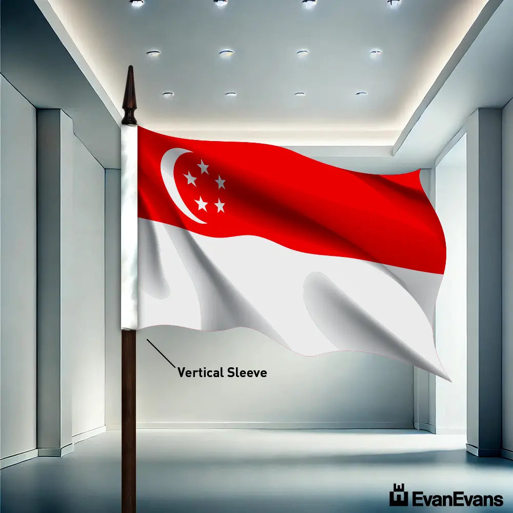 Singapore flag vertical sleeve
