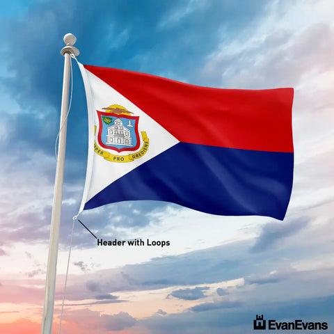 Sint Maarten flag header with loops
