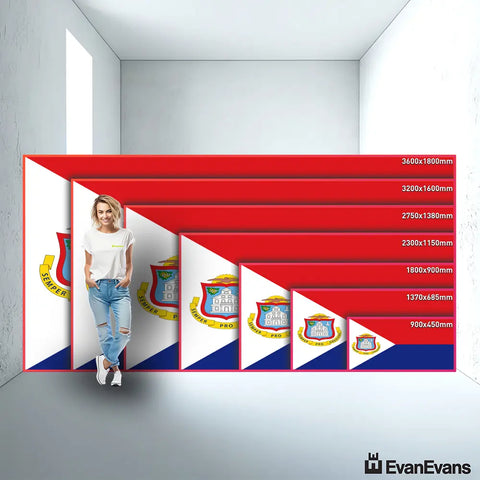 Sint Maarten flag size guide comparison