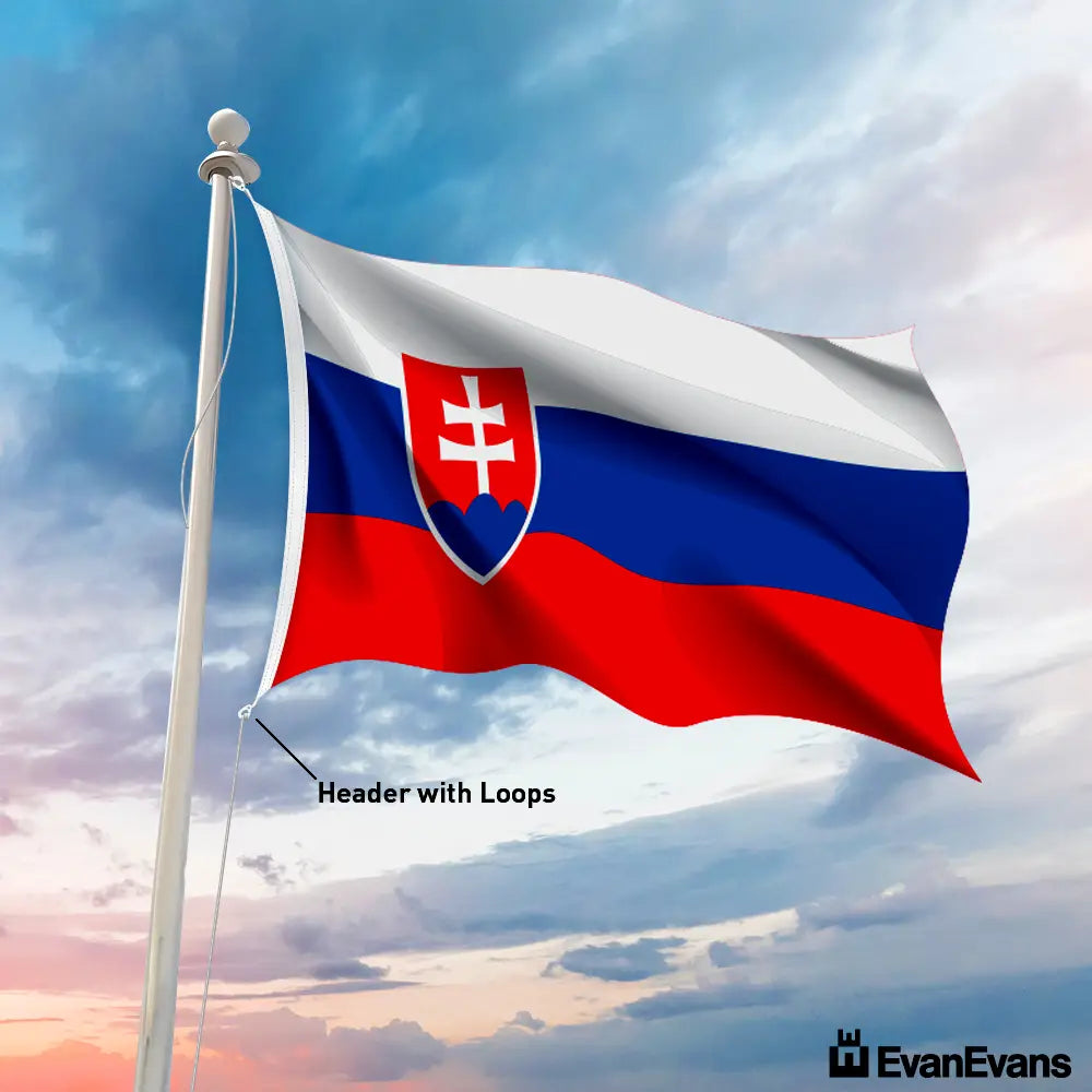 Slovakia flag header with loops