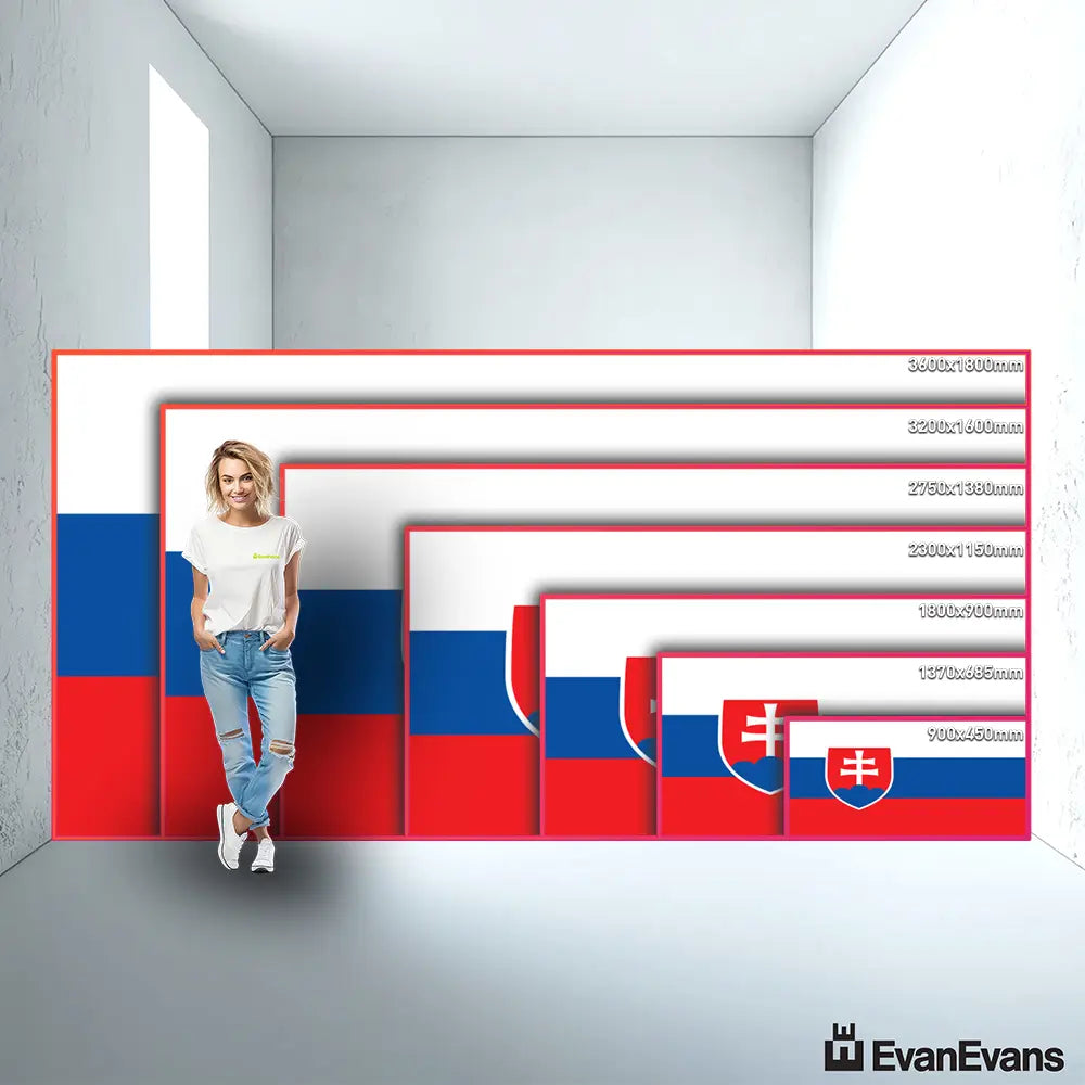Slovakia flag size guide comparison