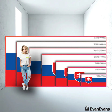 Slovakia flag size guide comparison