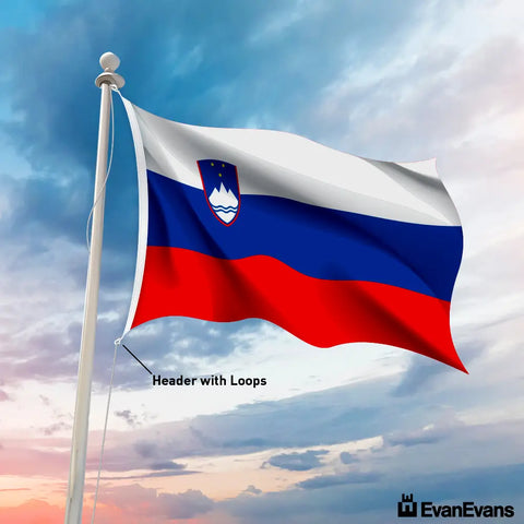 Slovenia flag header with loops