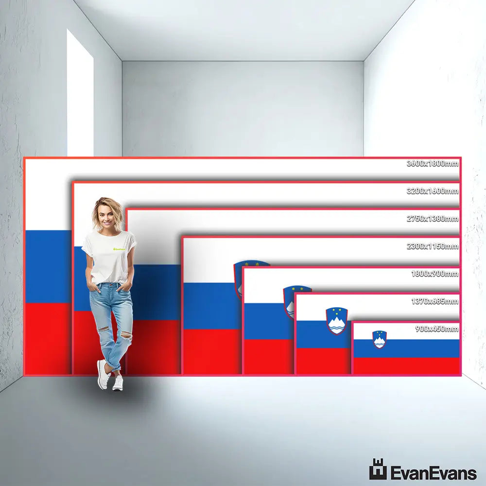 Slovenia flag size guide comparison