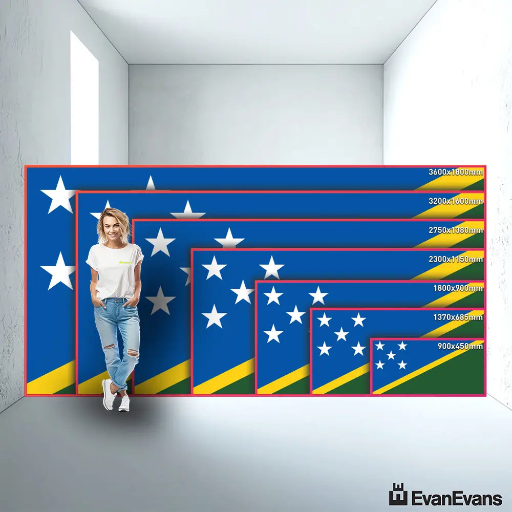 Solomon Islands flag size guide comparison
