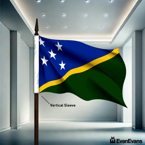 Solomon Islands flag vertical sleeve