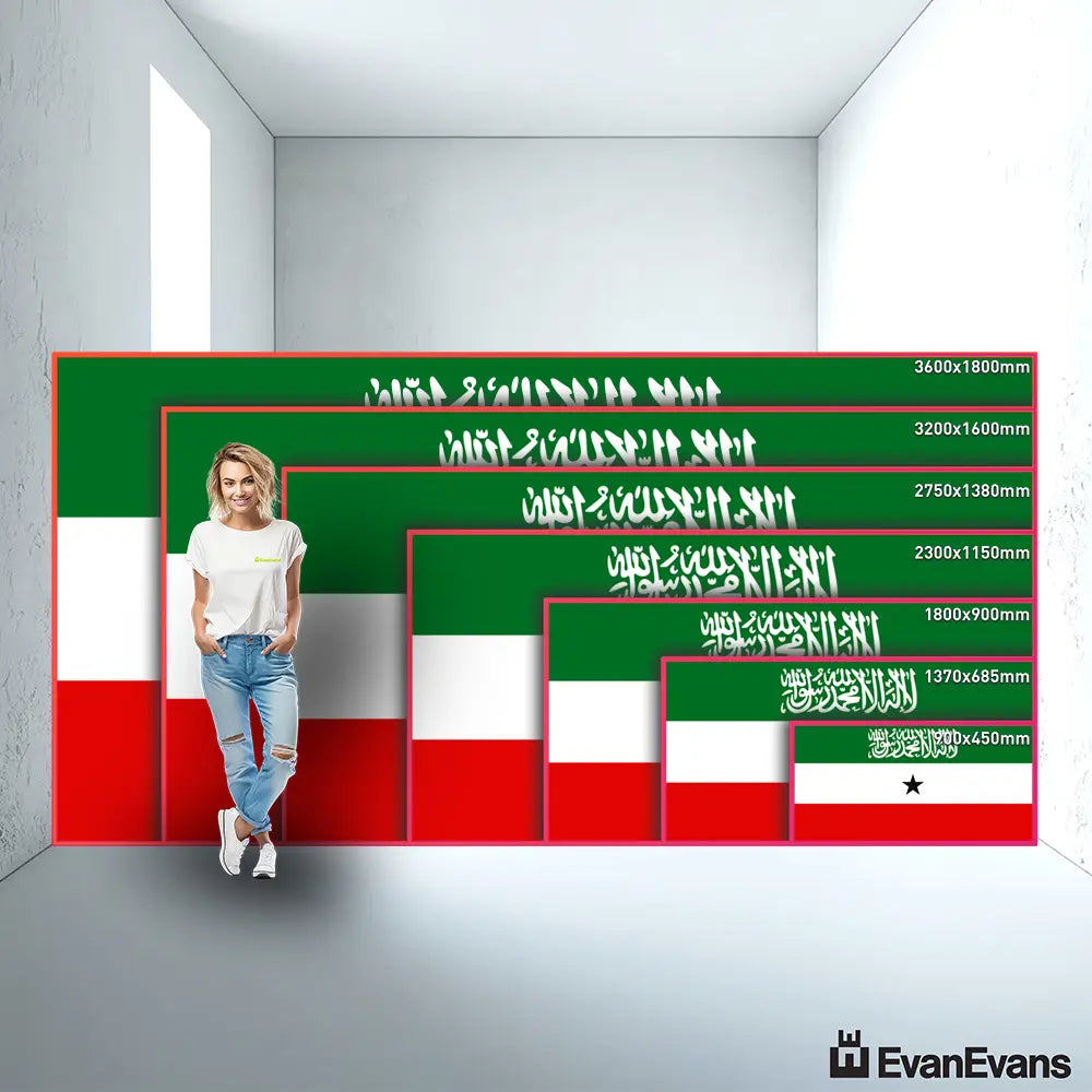 Somaliland flag size guide comparison