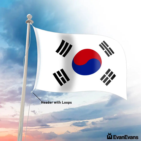 South Korea flag header with loops