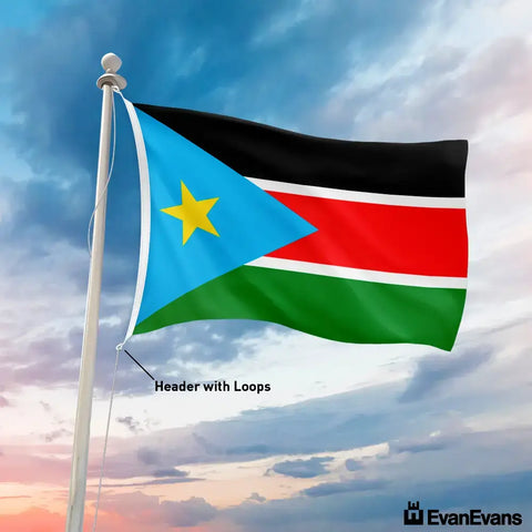South Sudan flag Header with loops