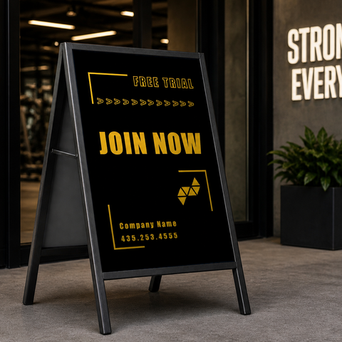Sports A-Frame Sign - Gym Membership Promotion