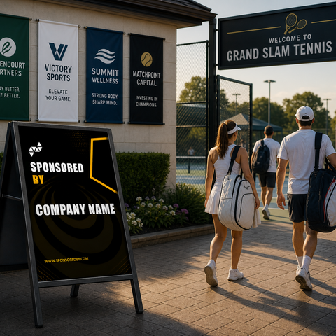Sports A-Frame Sign - Sponsor Signage