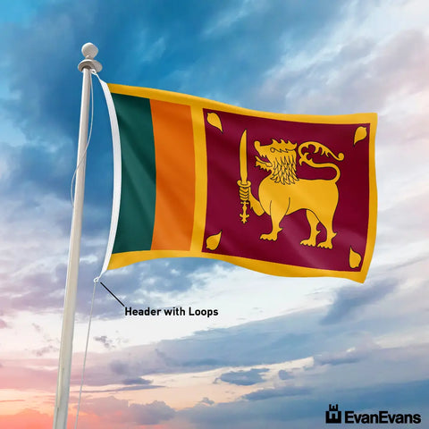Sri Lanka flag Header with Loops