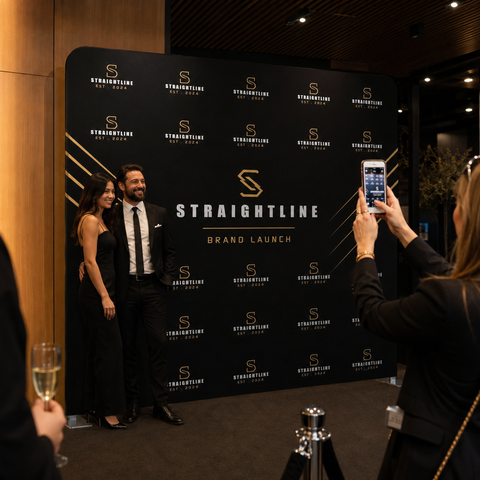 Straightline Media Wall - Brand Launch Backdrop
