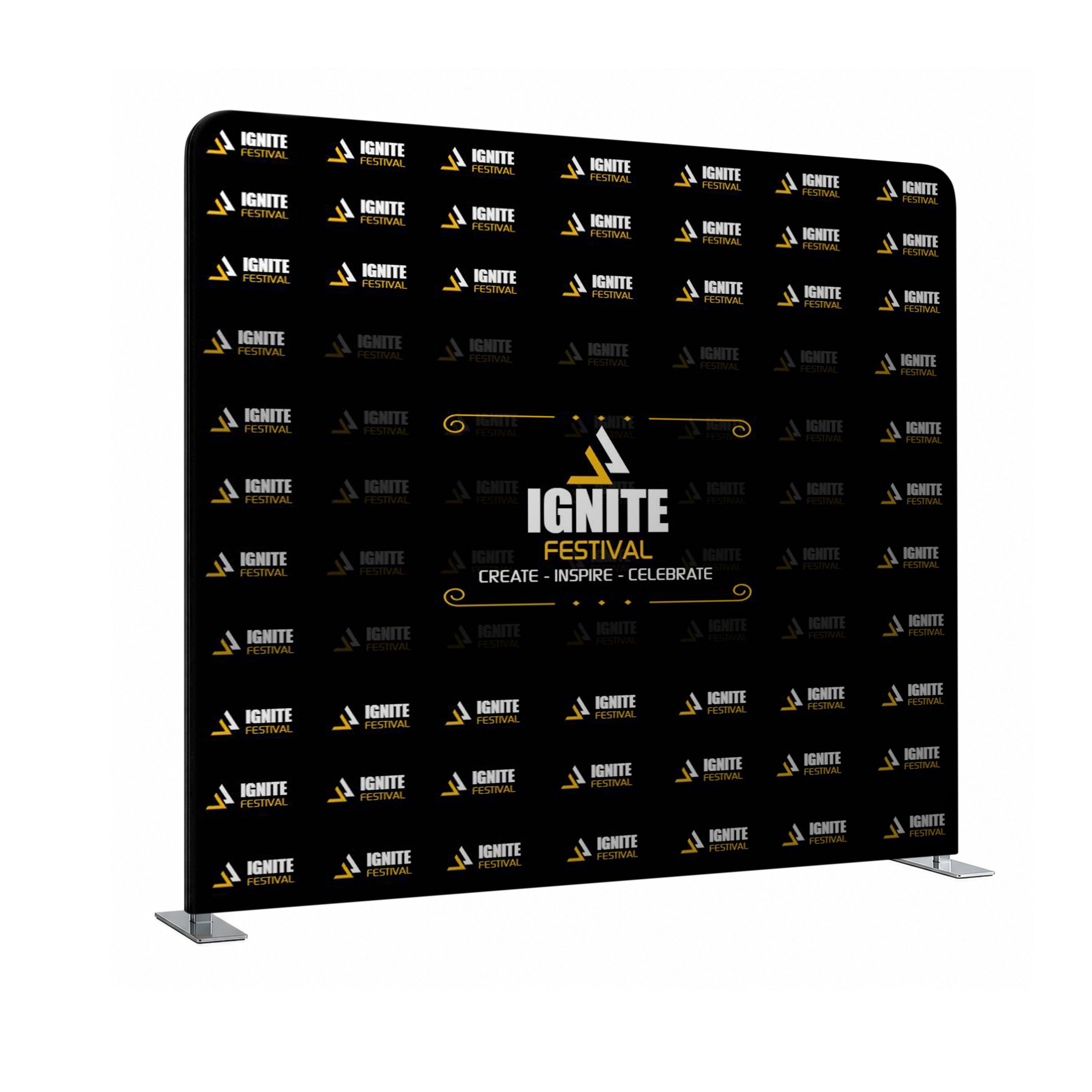 Black backdrop with 'Ignite Festival' branding on a white background