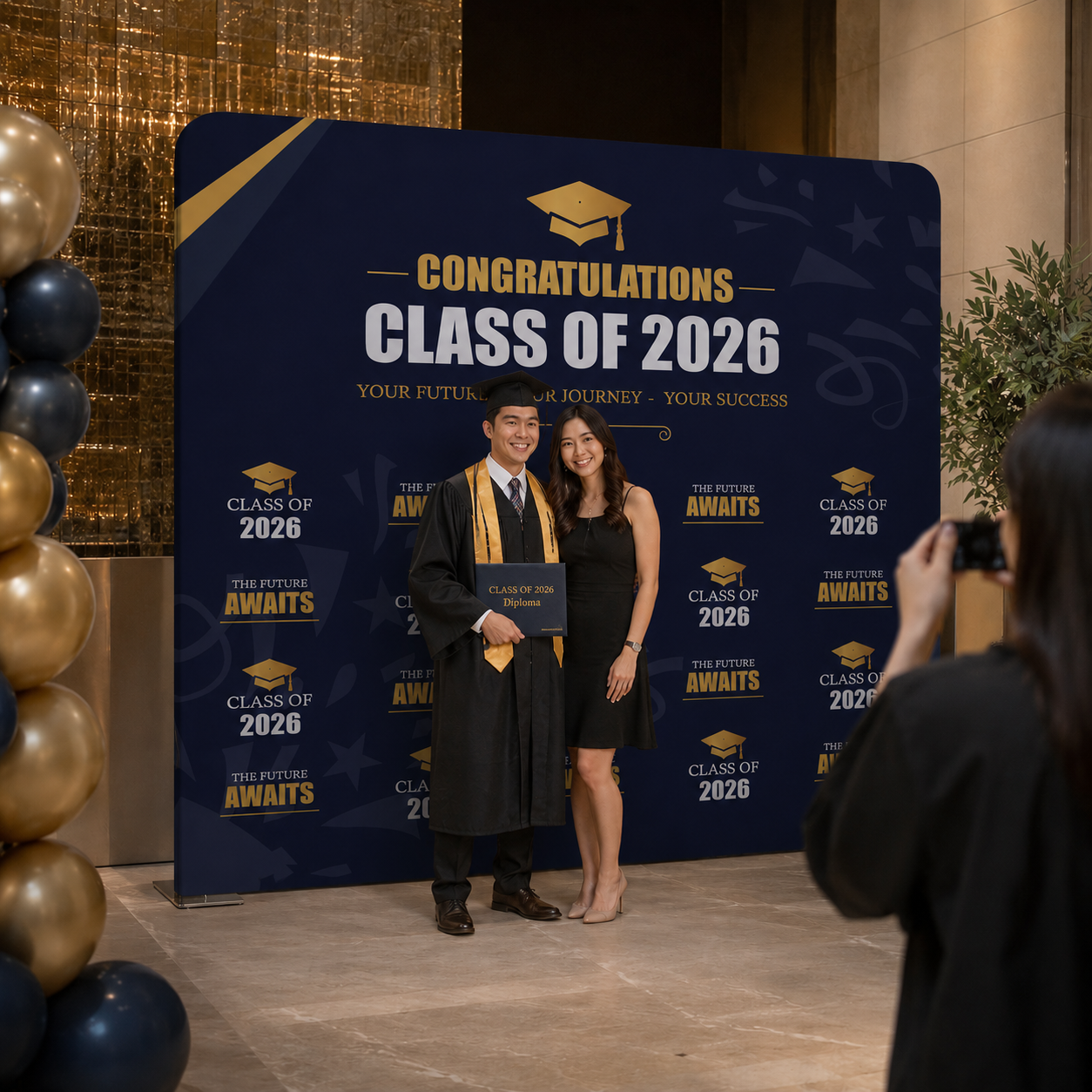 graduation photo backdrop