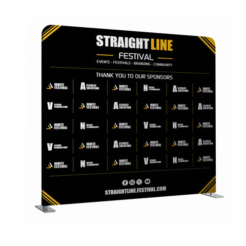 Straightline Media Wall - Sports Sponsor Media Wall