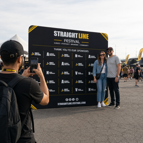 Straightline Media Wall - Sports Sponsor Media Wall